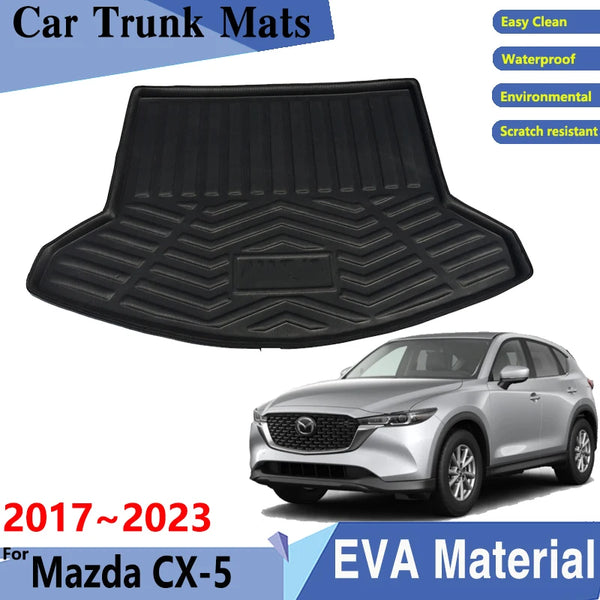 Car Trunk Mats for Mazda CX 5 Accessories CX5 CX-5 MK2 2017~2023 Car Rear Cargo Tray Trunk Mats Dirty Resistant Pads Accessories