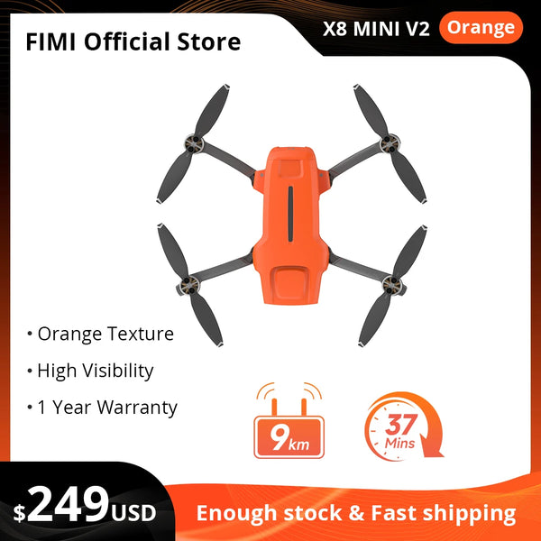 FIMI X8 Mini v2 Drone with camera 4k remote control helicopter 3-axis Gimbal 249g helicoptero controle remoto Mini x8 pro drone