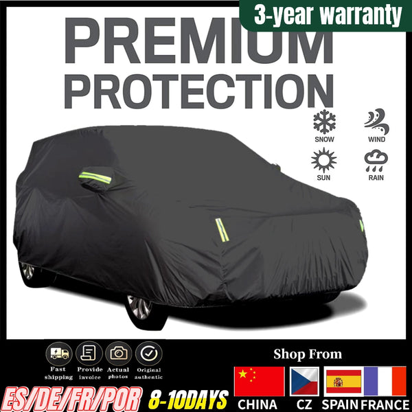 Universal Full Car Covers Full Sedan Covers Sunscreen Protection polyester Cover with Reflective Strip SUV/Sedan/Pickup S-XXL