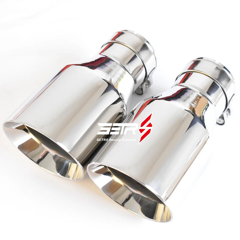 1 Piece Car 304 Stainless Steel Universal Bevel Edge System Muffler  End Pipe Exhaust Tip