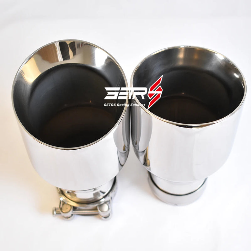 1 Piece Car 304 Stainless Steel Universal Bevel Edge System Muffler  End Pipe Exhaust Tip