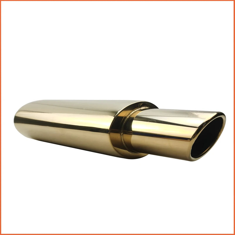 Car Exhaust System Muffler Tail Pipe Tip Universal High Quality Stainless Interface 51 57 63mm Exhaust Pipe Ses Bombası