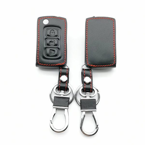 Functional 3 Buttons leather key case keychain cover for GREAT WALL HAVAL HOVER H3 HAVAL H5 Car-covers