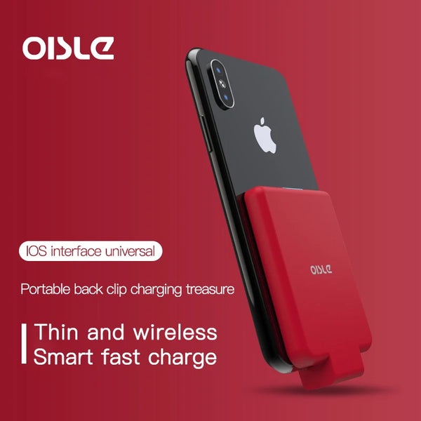 OISLE Mini Back clip battery For iPhone 12 11 X 7 8 6 Plus SE XS MAX XR SE2 Slim Backup External Battery Charger Case Power Bank