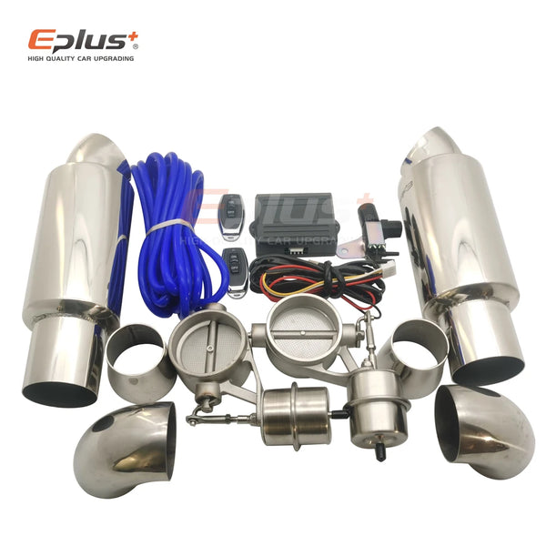 EPLUS Car Exhaust Pipe Control Valve Sets Vacuum Controller Device Remote Kit Controller Switch Universal 51 63 76MM