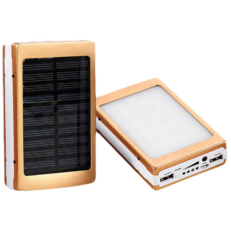 Portable DIY 5x18650 Powerbank Pover Power Bank 18650 Solar Power Bank Case Box Dual USB Kit Phone Charger Flashlight