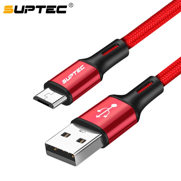SUPTEC Micro USB Cable 2.4A Fast Charging Microusb Charger Cord For Samsung Galaxy S7 edge S6 Xiaomi Redmi Mobile Phone Cables