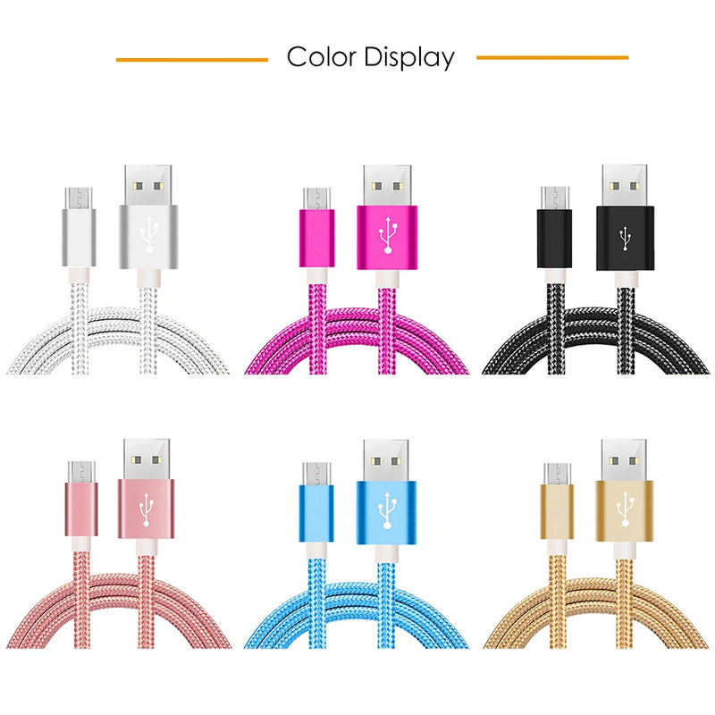 SUPTEC Micro USB Cable, Nylon Fast Charging Data Sync Cable for Samsung Galaxy S7 S6 S5 S4 Huawei Xiaomi Sony Phone Charger Cord