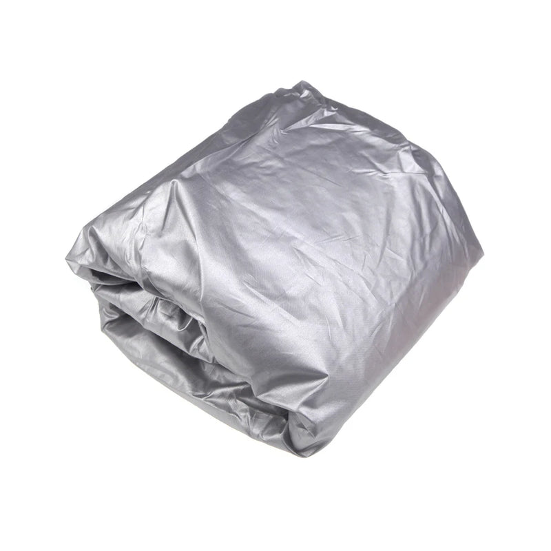 Universal Full Car Covers Snow Ice Dust Sun UV Shade Cover Foldable Light Silver Auto Car Outdoor Protector Cover Not Waterproof