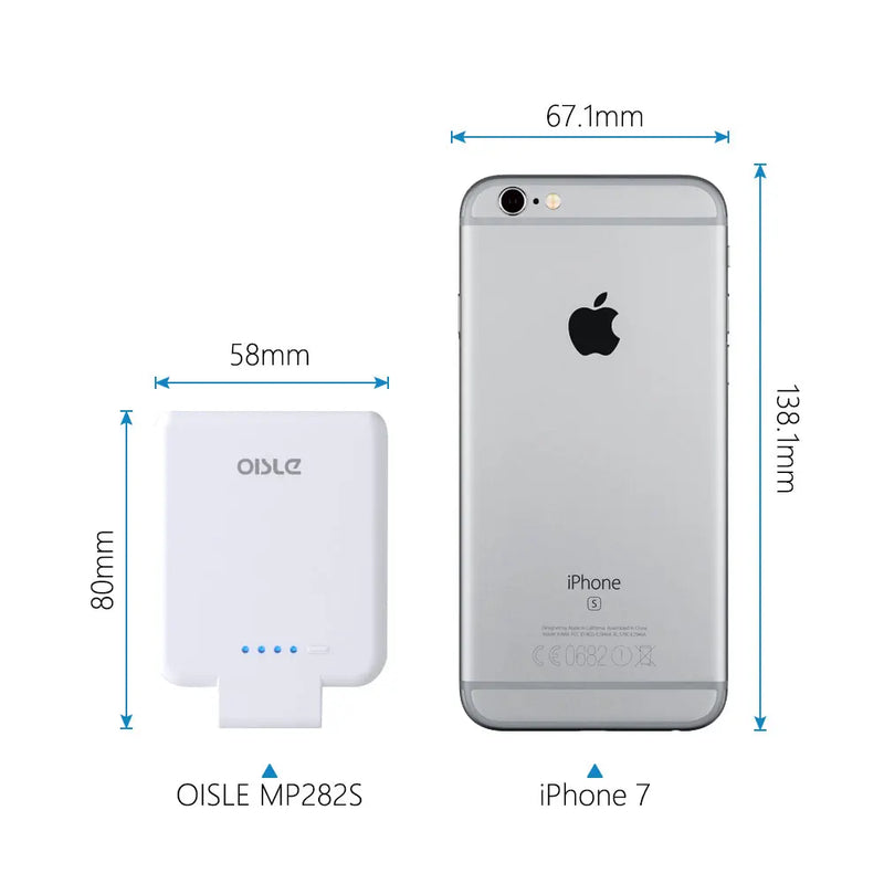 OISLE Mini Portable Mobile Power Bank ultra-thin back clip Battery For Iphone 6/6s/x/11/7/8/plus/se2/12/13 mini pro Battery Case