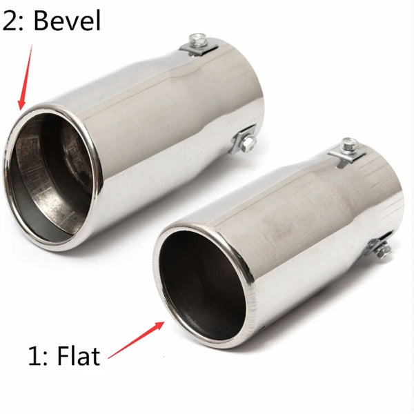 Car Auto Muffler Steel Stainless Trim Tail Tube Vehicle Chrome Exhaust Pipe Tip Auto Replacement Parts Exhaust Systems Mufflers
