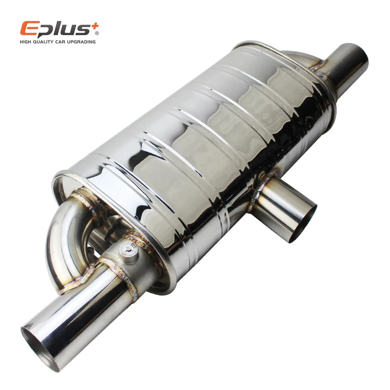 EPLUS Car Exhaust Pipe Vacuum Pump Variable Valve Mufflers Remote Control Stainless Steel Universal T Shape One In Two Out 63MM