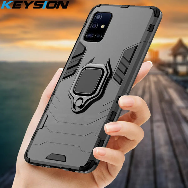 KEYSION Shockproof Case for Samsung A51 A71 A31 A52 A72 A12 Phone Cover for Galaxy S24 Ultra S23 FE S22 S21 Note 10 A50 A70 A21S
