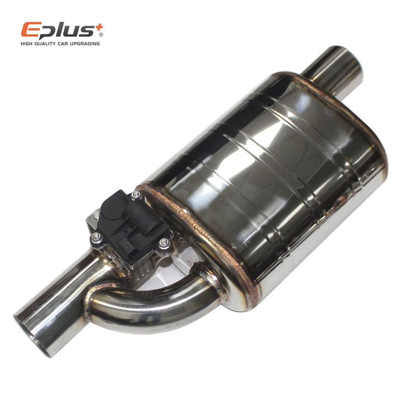 EPLUS Car Exhaust System Electric Valve Control Exhaust Pipe Kit Adjustable Valve Angle Silencer Stainless Universal 51 63 70 76