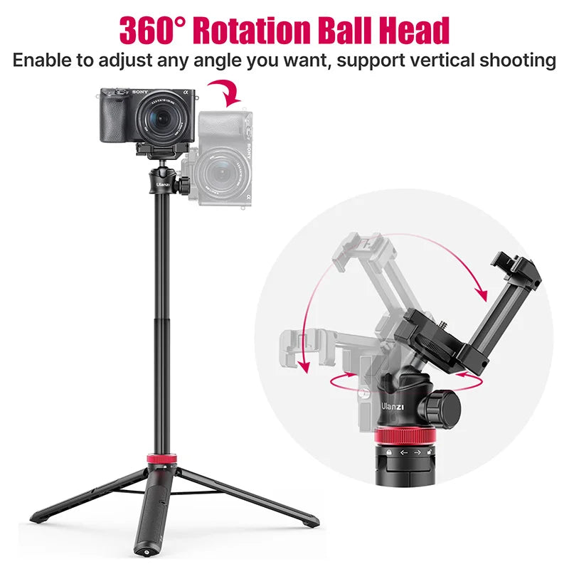 Ulanzi MT-44 Extend Livestream Tripod Stand 42inch Tripod with Phone Mount Holder Vertical Shooting Phone DSlR Camera Tripods