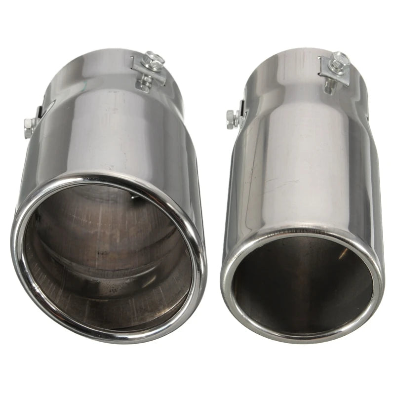Car Auto Muffler Steel Stainless Trim Tail Tube Vehicle Chrome Exhaust Pipe Tip Auto Replacement Parts Exhaust Systems Mufflers