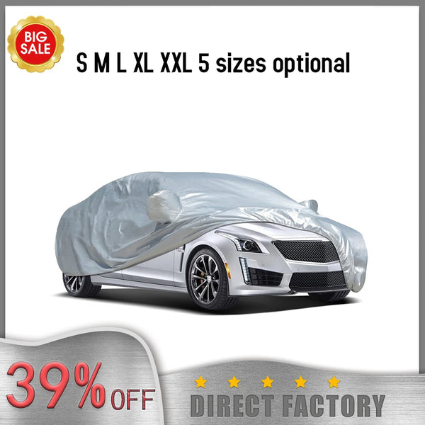 Universal Car Covers Sun Dust UV Protection Outdoor Auto Full covers Umbrella Size S/M/L/XL/XXL