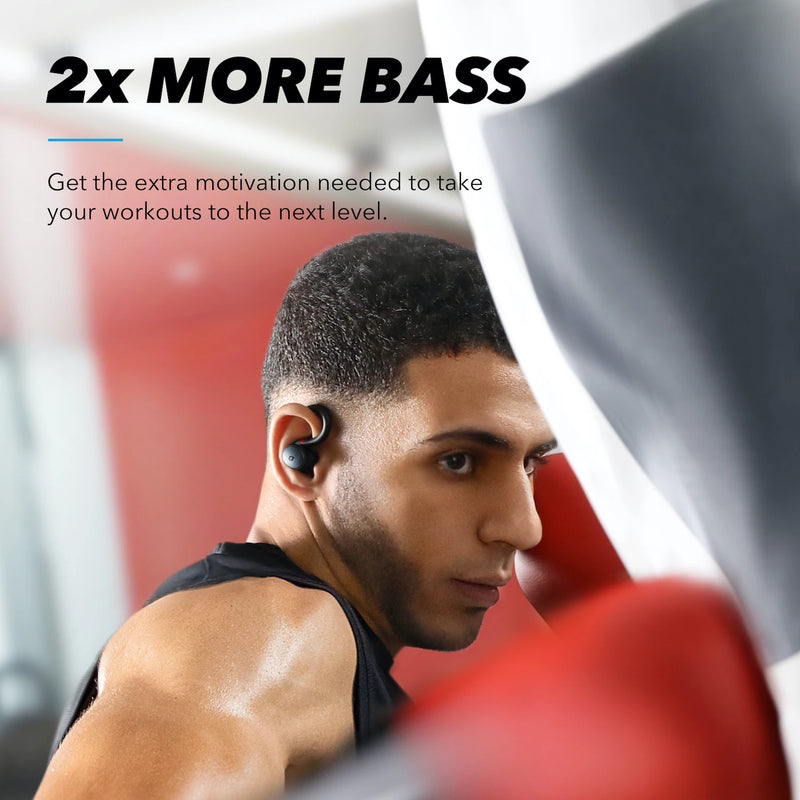 Anker Soundcore Sport X10 Bluetooth 5.2 Headphones Sports Rotating Ear Hooks Deep Bass IPX7 Waterproof Sweatproof Sport Earbuds