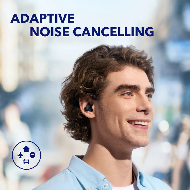 soundcore Anker Space A40 Adaptive Active Noise Cancelling Wireless Earbuds 50H Playtime Hi-Res Sound Comfortable Fit Wireless