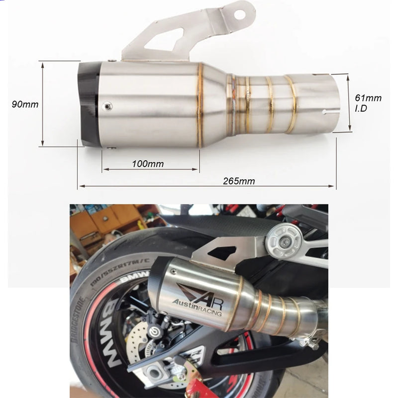 motorcycle modified for BMW S1000RR S1000RR 2019-2023 motorcycle exhaust escape system modified link tube S1000RR exhaust