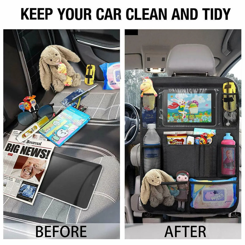 Car Back Seat Organiser Travel Storage Bag Organizer iPad with Pocket Holder 9 Storage Pockets for Kids Toddlers