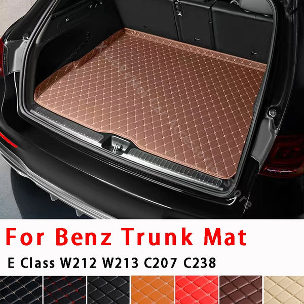 Car Rear Trunk Mat for Mercedes Benz E Class W212 W213 C207 C238 Rear Trunk Storage Protector Pad Carpet Liner Tail Boot Tray