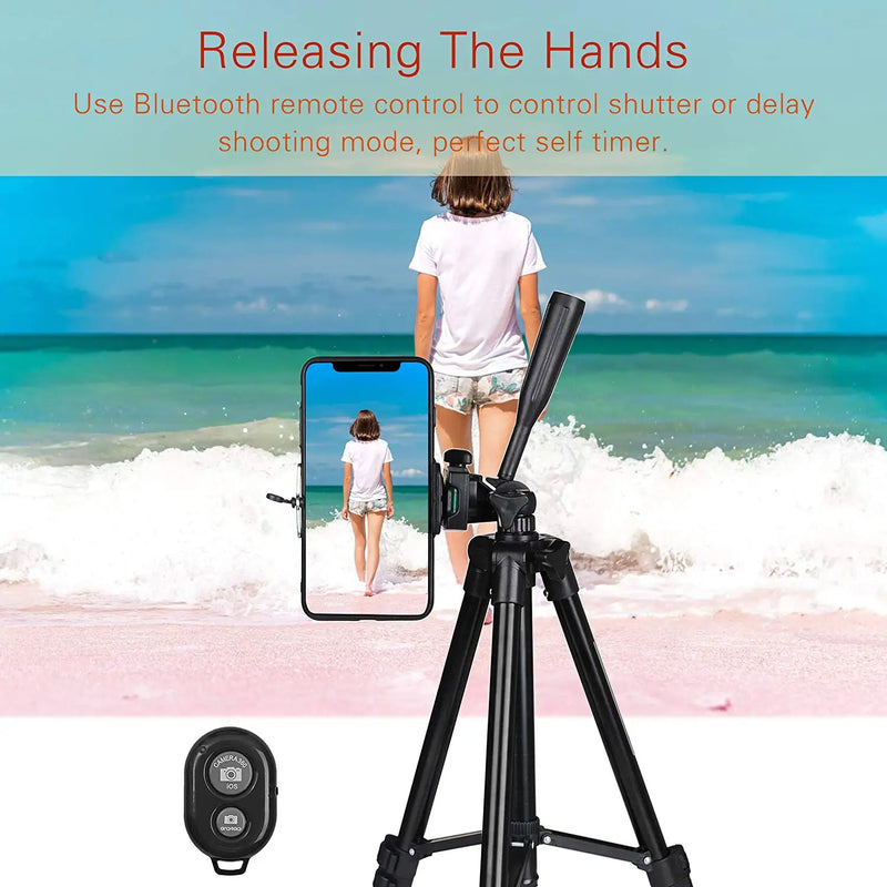 NA-3120 Phone Tripod Stand 40inch Universal Photography for Gopro iPhone Samsung Xiaomi Huawei Phone Aluminum Travel Tripode Par