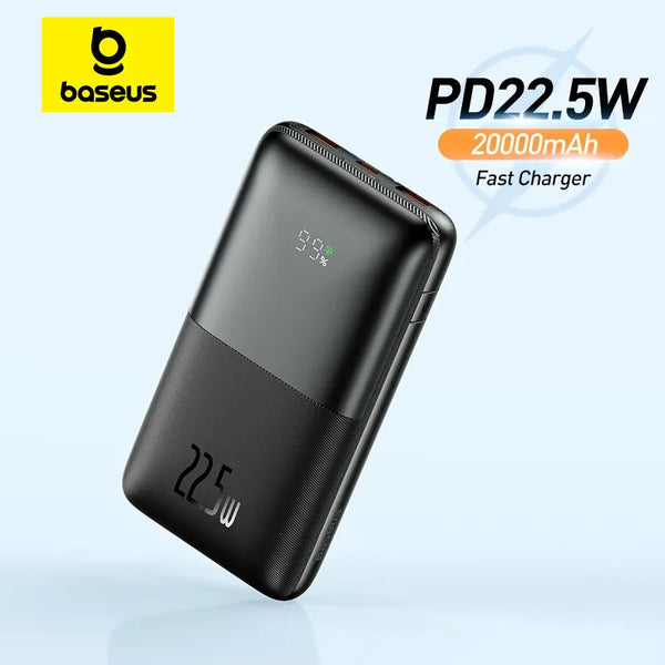 Baseus Power Bank 20000mAh External Battery 10000mAh Powerbank PD22.5W Portable Fast Charging For iPhone xiaomi Huawei poverbank
