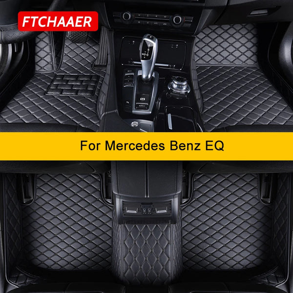 FTCHAAER Custom Car Floor Mats For Mercedes Benz EQA EQB EQC EQE EQS 2019-2024 Auto Carpets Foot Coche Accessorie