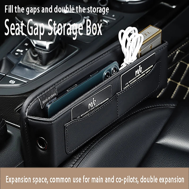 Car Seat Seam Organiser Car Console Side Car Seat Seam Filler With Water Bottle Holder Car Interior Accessories