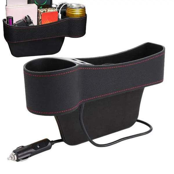 Automotive Cup Holders Front Seat Organizer Drink Holder Multifunction Auto Seat Side Organiser Cup Holder With Dual USB