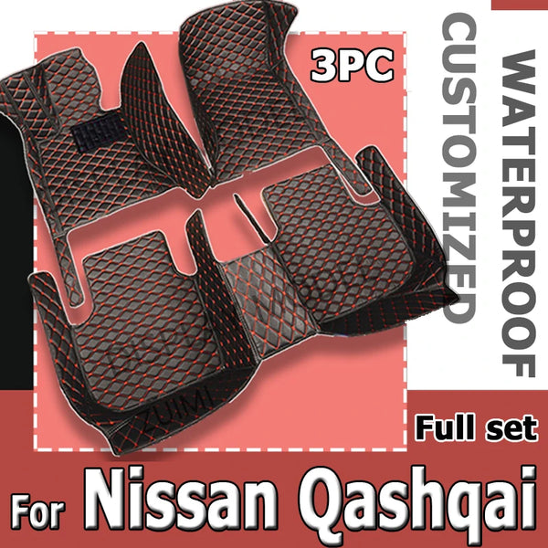 Custom Made Leather Car Floor Mats For Nissan Qashqai J10 2007 2008 2009 2010 2011 2012 2014 Carpets Rugs Foot Pads Accessories
