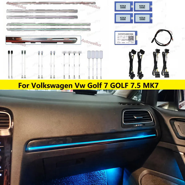 Decorative LED Color Ambient Light for Volkswagen Vw Golf 7 GOLF 7.5 MK7 2013-2021 Atmosphere Lamp Door Modified Inter Lamp