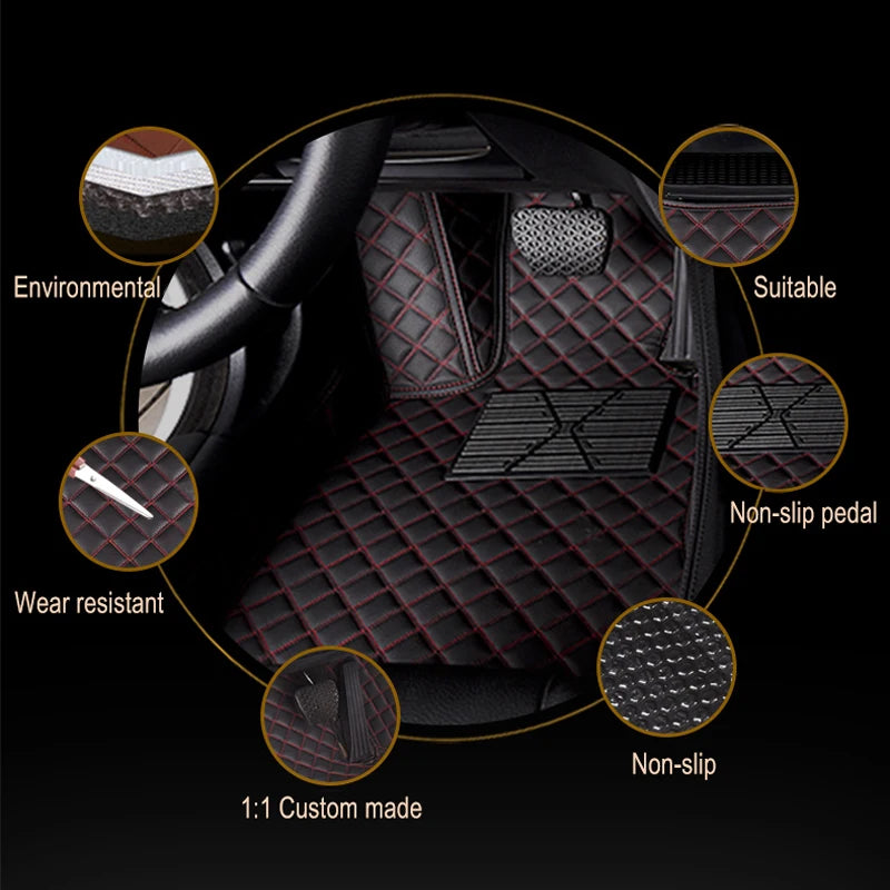 Car Carpet Floor Mats For Kia Niro SG2 2023 2024 2025 Waterproof Pad Leather Mat Mud Cover Floors Car Accessories Interior Parts