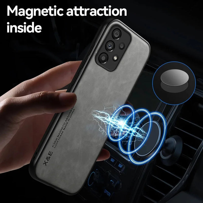 Magnetic Sheepskin Leather Phone Cover For Samsung Galaxy A53 5G A52 A51 A54 A71 A13 A12 A24 A31 A73 A72 A23 A50 A33 A34 Case