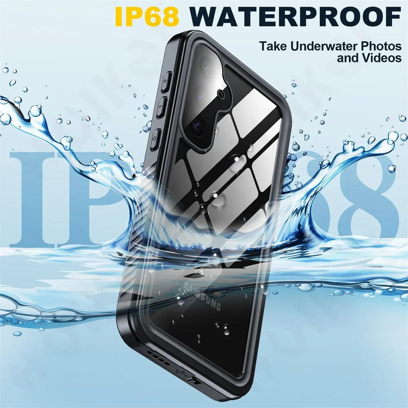 IP68 Shellbox Waterproof Case For Samsung Galaxy S24 S23 S22 S21 Ultra FE A54 A34 5G Metal Aluminum Swimming Phone Luxury Cover