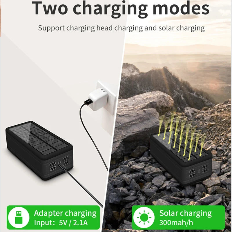 Xiaomi Solar Power Bank 100000mAh Solar Charging Mobile Phone Wireless Charging Large Capacity External Battery Fast Charging