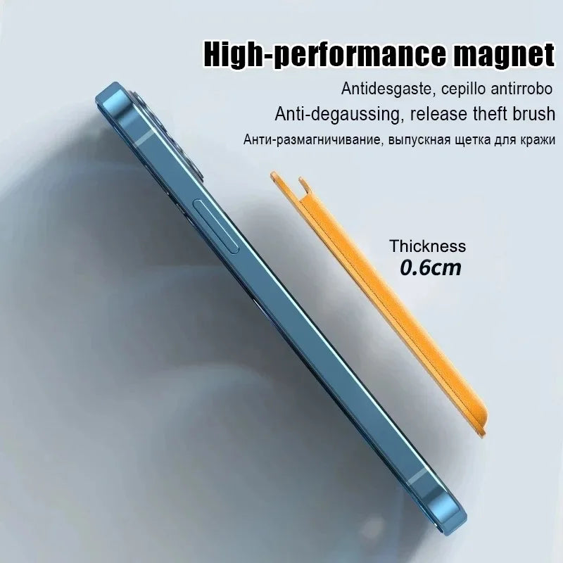 For Magsafe Apple Original Magnetic Leather Card Holder Wallet Case For iPhone 15 14 13 12 Pro Max X Phone Cover Bag Accessories