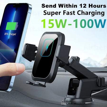 NEW 15/54W Wireless Fast Charging Car Air Vent Automatic Clamp Stand Phone Fast Charging Station For Samsung /iPhone /xiaomi hot