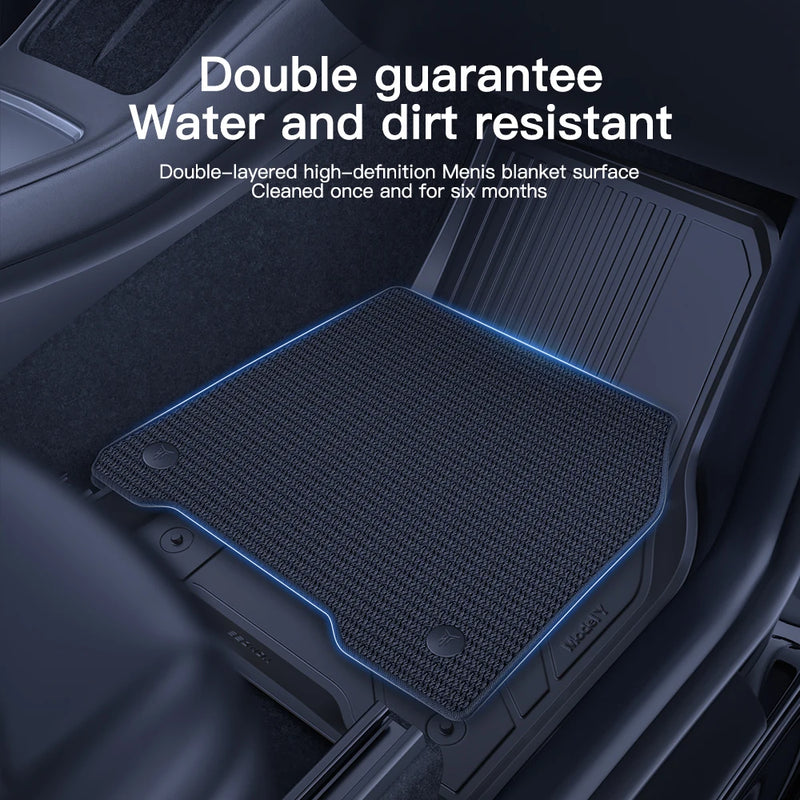 YZ For Tesla Floor Mats Model 3 Y 2021-2023 Car Four Seasons Waterproof Non-slip Floor Mat NEW  TPE Special Car Accessories