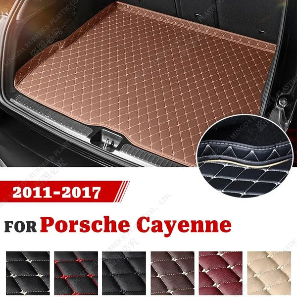 Car Trunk Mat For Porsche Cayenne 2011 2012 2013 2014 2015 2016 2017 High Side boot  Waterproof Rear Cargo Cover Carpet Pad