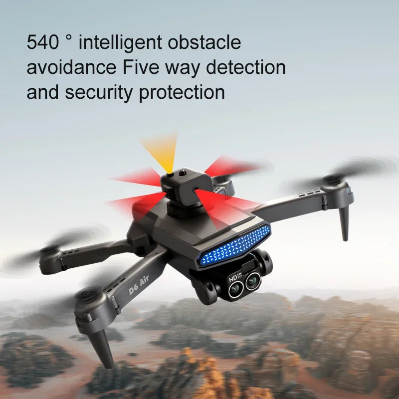 For xiaomi D6 Drone 8K Professional High-Definition Dual Camera Five-Sided Obstacle Avoidance Light Flow ESC Quadcopter Toy