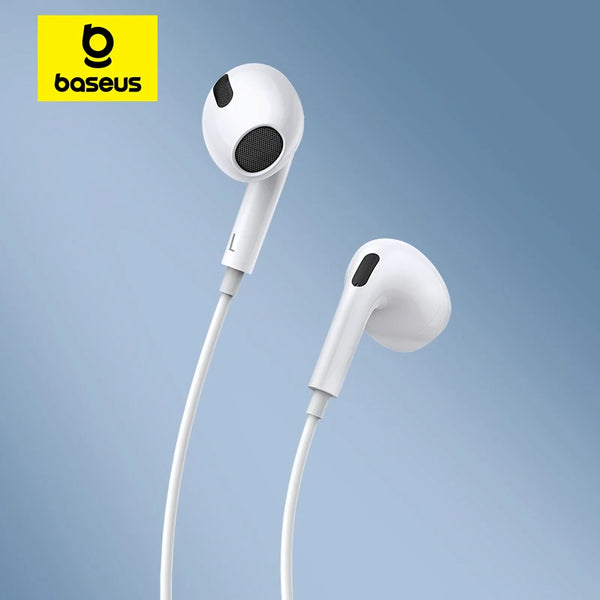 Baseus C17 Wired Earphone Type-C with Mic in-ear Wired Headphones For Xiaomi Samsung  NOTE 10 NOTE 20 S21 S20 Cellphone Headsets