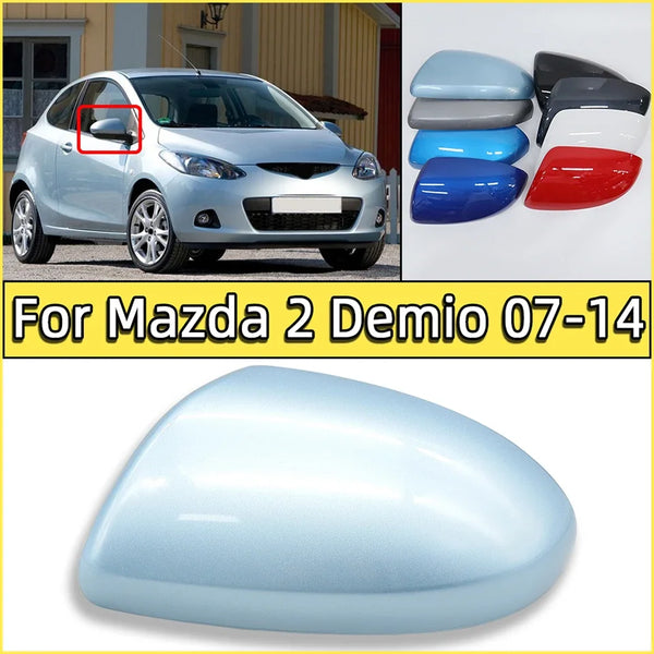Car Door Rearview Mirror Cover Housing Cap Wing Side Mirror Shell For Mazda 2 Demio 2007 2008 2009 2010 2011 2012 2013 Painted