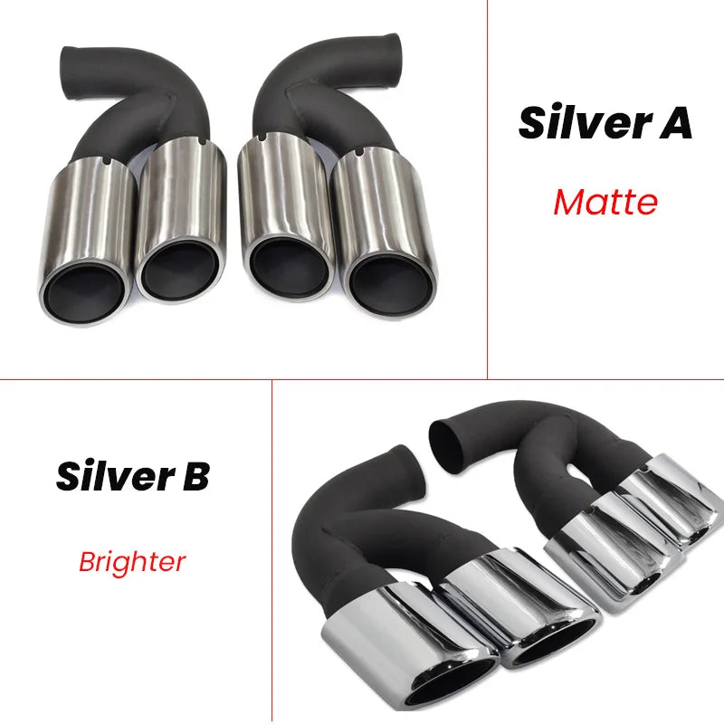 Quad Car Exhaust Tip For Porsche Cayenne 958 2011-2014 304 Stainless Steel Muffler Tip Nozzle Tailpipe Exhaust System Tip