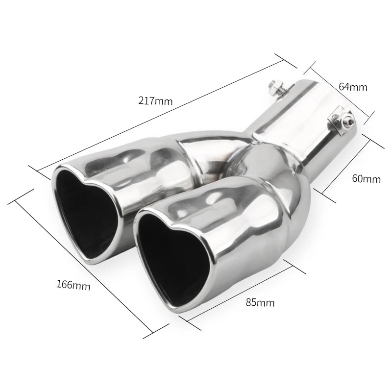 Universal Car Exhaust Tip Stainless Steel Auto Muffler Tail Pipe Auto Accessories Replacement Parts Exhaust Systems Mufflers