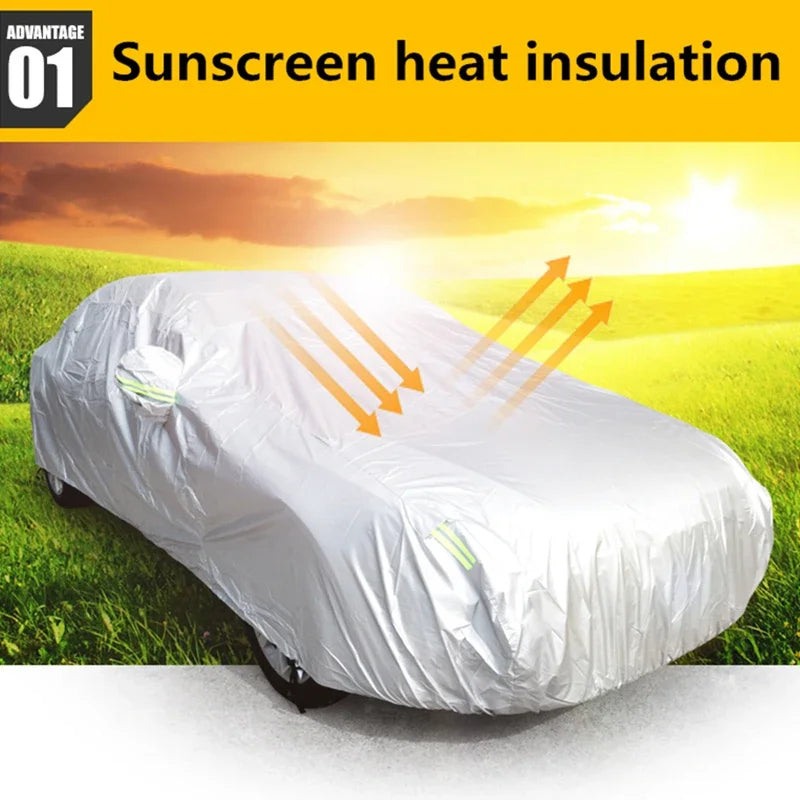 Universal Car Covers Size S/M/L/XL/XXL Indoor Outdoor Full Auot Cover Sun UV Snow Dust Resistant Protection Cover for Sedan SUV