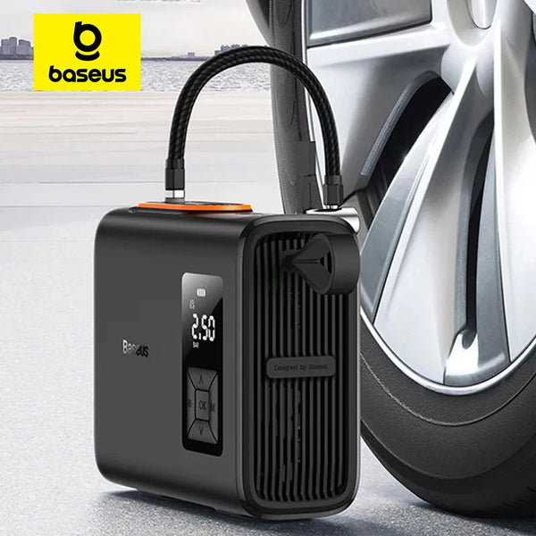 Baseus Tire Inflator Portable Air Compressor Pump Electric Wireless Dual Cylinder 250W for Car Bicycle Tyre Pressure Inflation