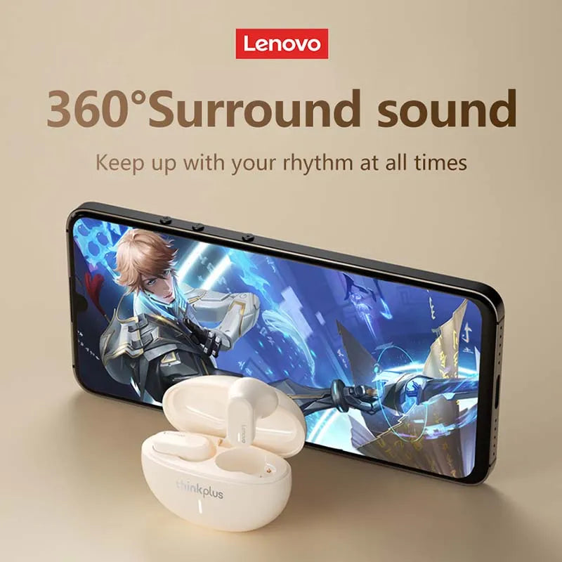 Original Lenovo LP19 Bluetooth 5.1 Earphones TWS Sports Headphones Wireless In-Ear Earbuds Dual HD Microphone Headset 2023 New