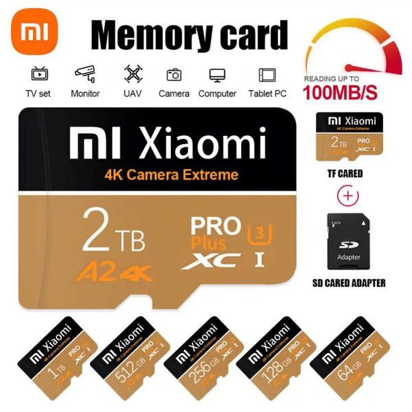 Xiaomi 2TB 1TB Original Memory Card A2 Class10 Micro TF SD Card 512GB 4K V30 Video Card For Drones Camera Video Game